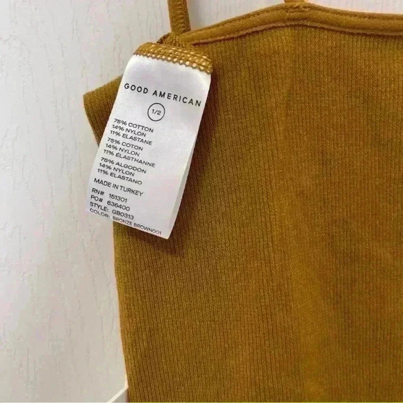 Good American NWT SEAMLESS SKINNY STRAP BODYSUIT Sz 1/2 - Picture 5 of 5